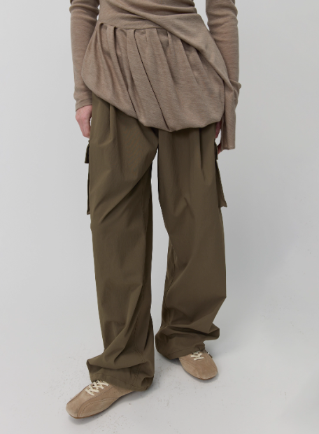 SHANG1 BY SHANGYI工装裤女酷飒风25秋冬新款廓形口袋宽松休闲裤